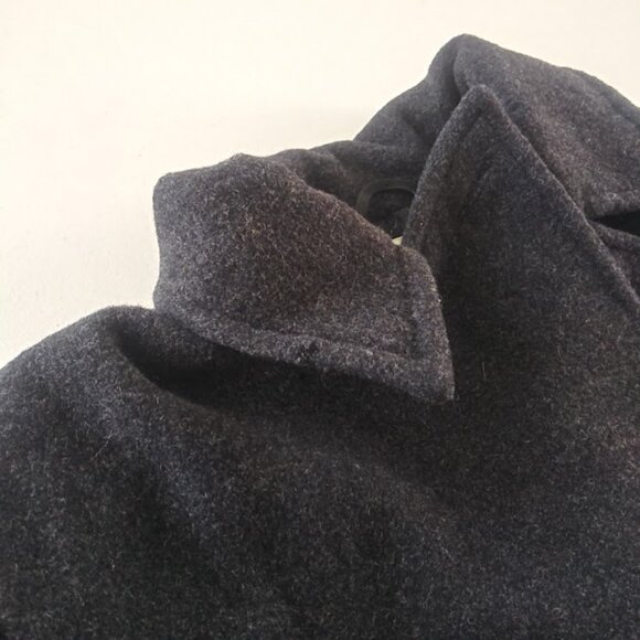 St. John's Bay women's size L black cashmere blend pea coat - Picture 14 of 16